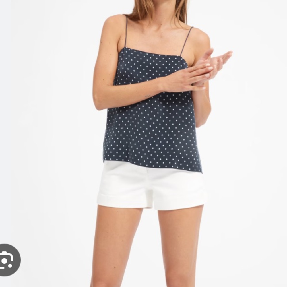Everlane Navy Polka Dot Tank